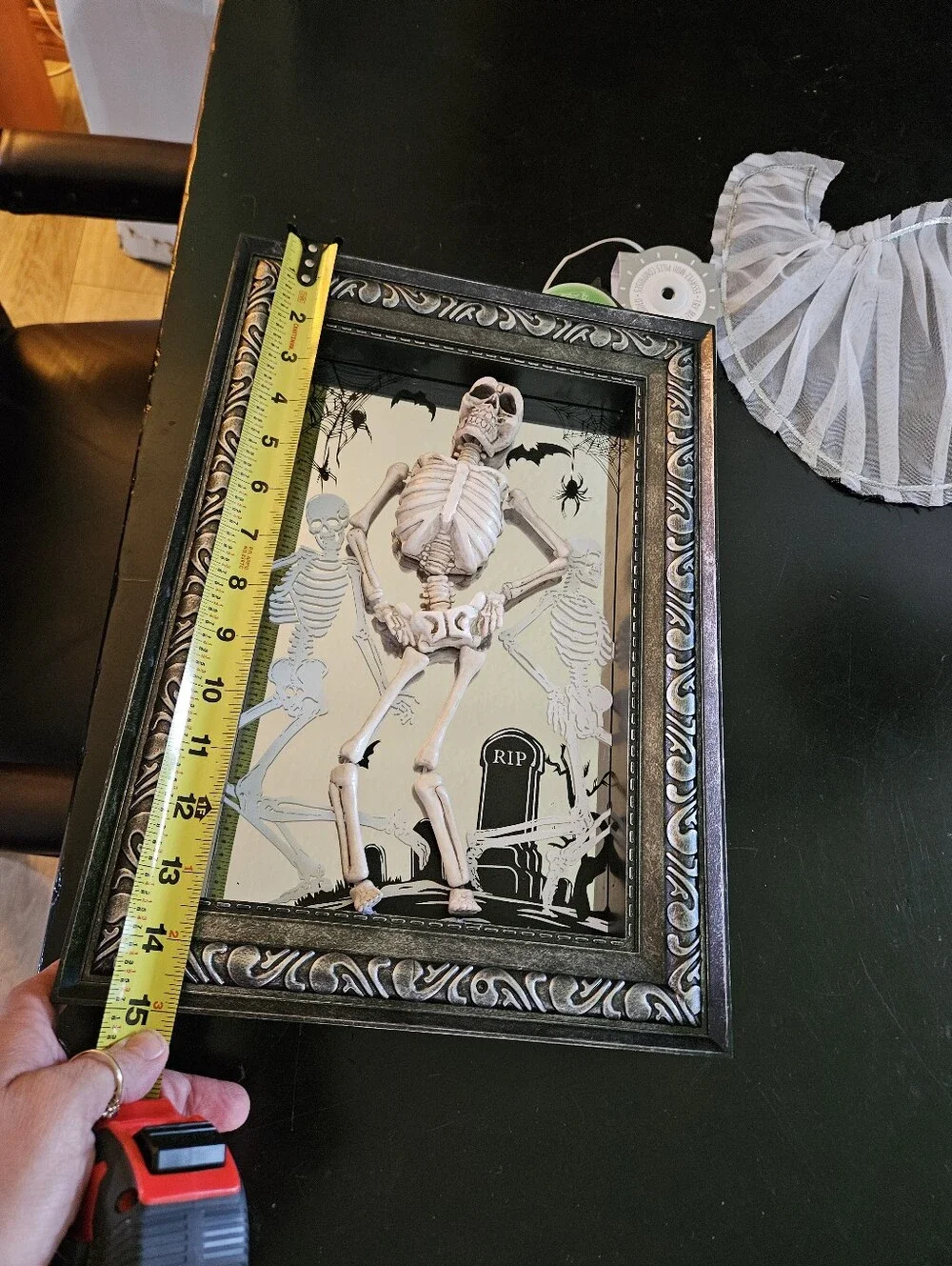 Viral TikTok Dancing Skeleton Light Up Shadow Box - Halloween Decor NWT